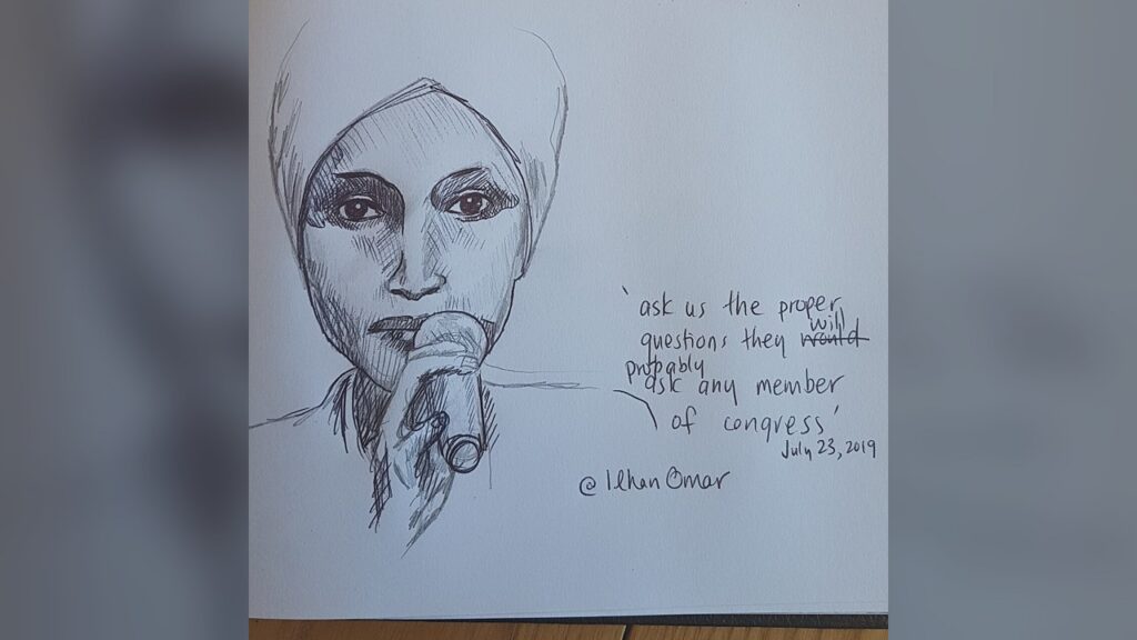 Rep. Ilhan Omar holds a monthly town hall event in Richfield, Minnesota.