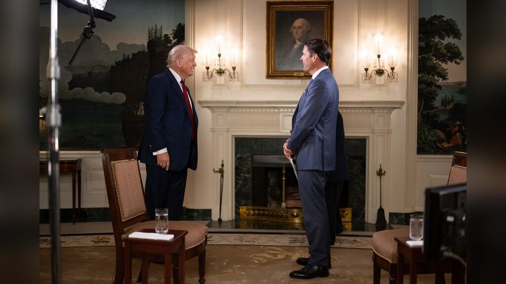 Donald Trump sat for an interview with Newsmax's Wayne Allen Root just after midnight Tuesday.