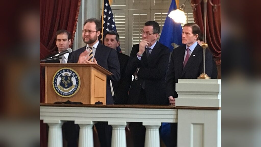 Luke Bronin, 47-year-old former Hartford mayor who won the Connecticut 1st District primary