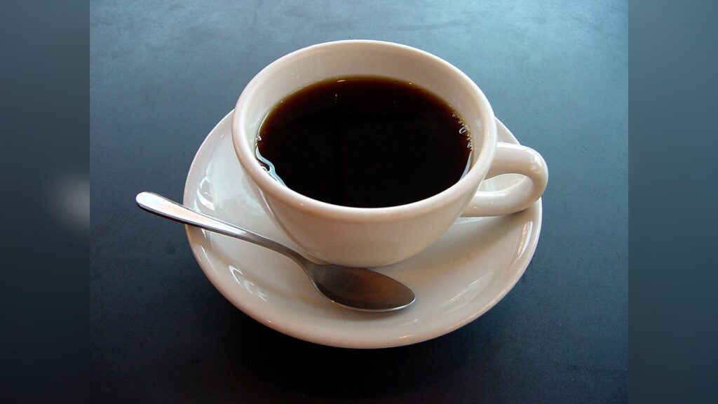 Coffee cup put down by author after seeing poll numbers.