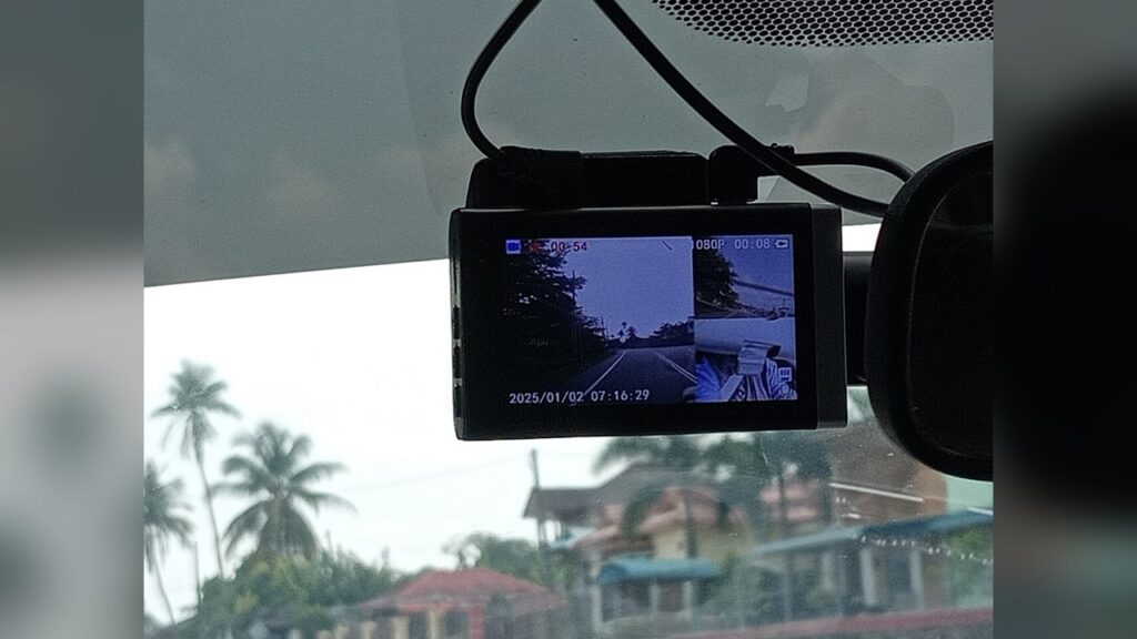 Car dashcam recording agent drawing gun before exiting vehicle