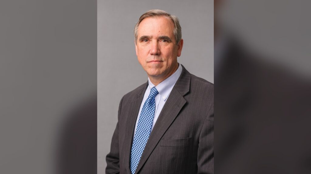 Senator Jeff Merkley, a Democrat from Oregon, unveiled a bill to rein in Trump.