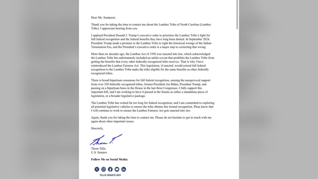 North Carolina Republican Senator Thom Tillis criticizes Hegseth for excluding Democrats from briefings.