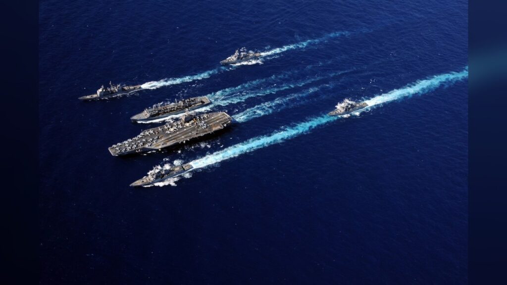 Aircraft carrier USS Abraham Lincoln at sea for over 250 days without port calls.