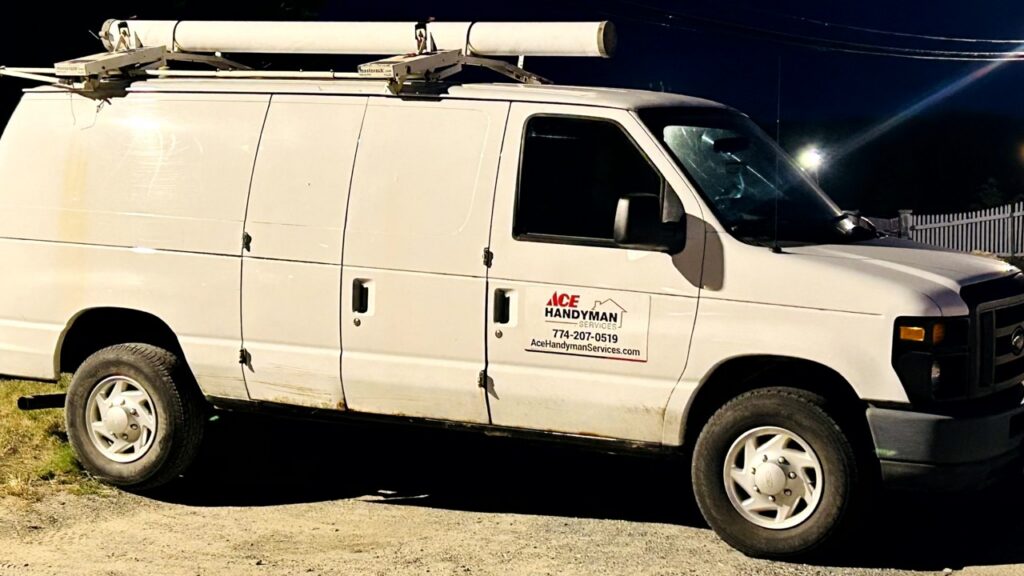 work van, Deceased homebuilder's van where ICE agents shot him.