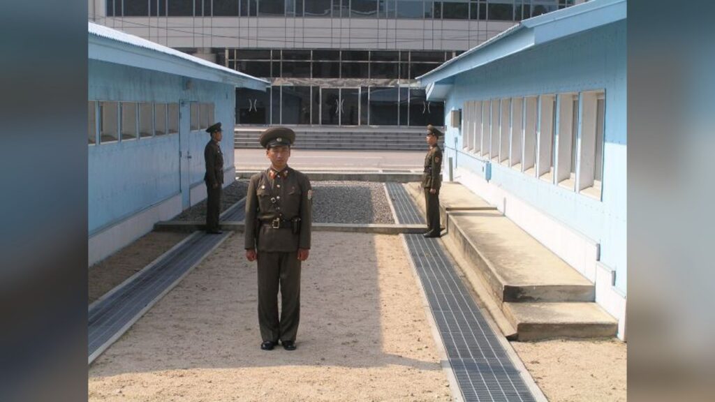 Panmunjom site of Trump's 2019 meeting with Kim where he shook hand.