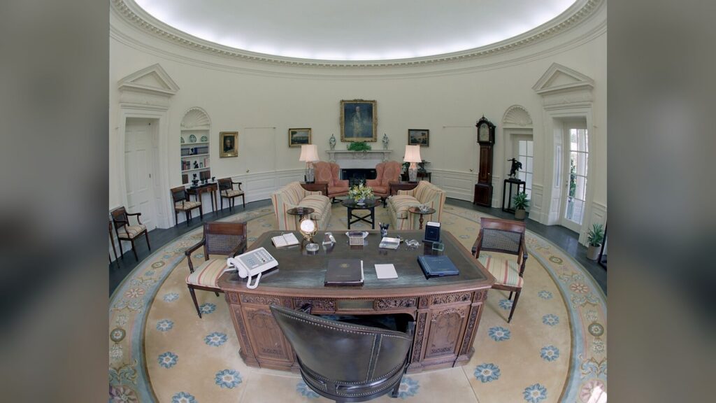 President Donald Trump elaborated on his threats inside the Oval Office.