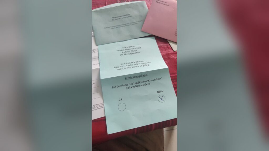 A ballot was mailed by the president to Palm Beach County.
