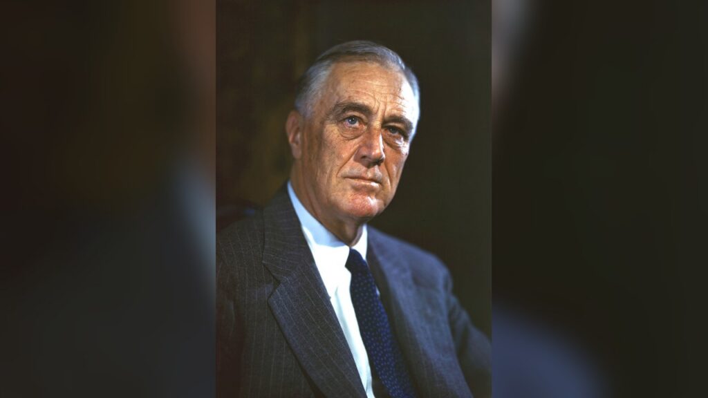 Franklin Roosevelt, president during the New Deal era in 1933.