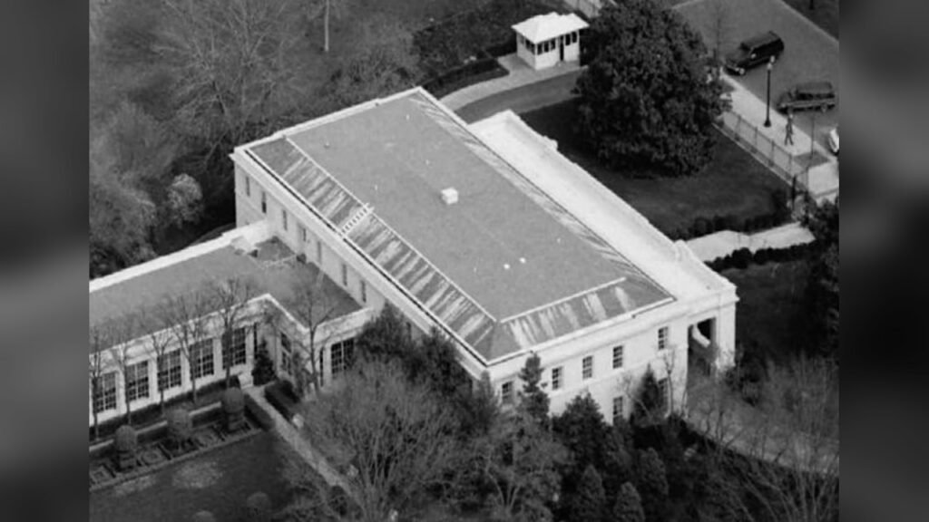 The East Wing of the White House being demolished.