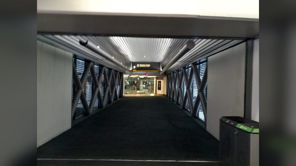 Miami International Airport where the plane crashed through the fence.